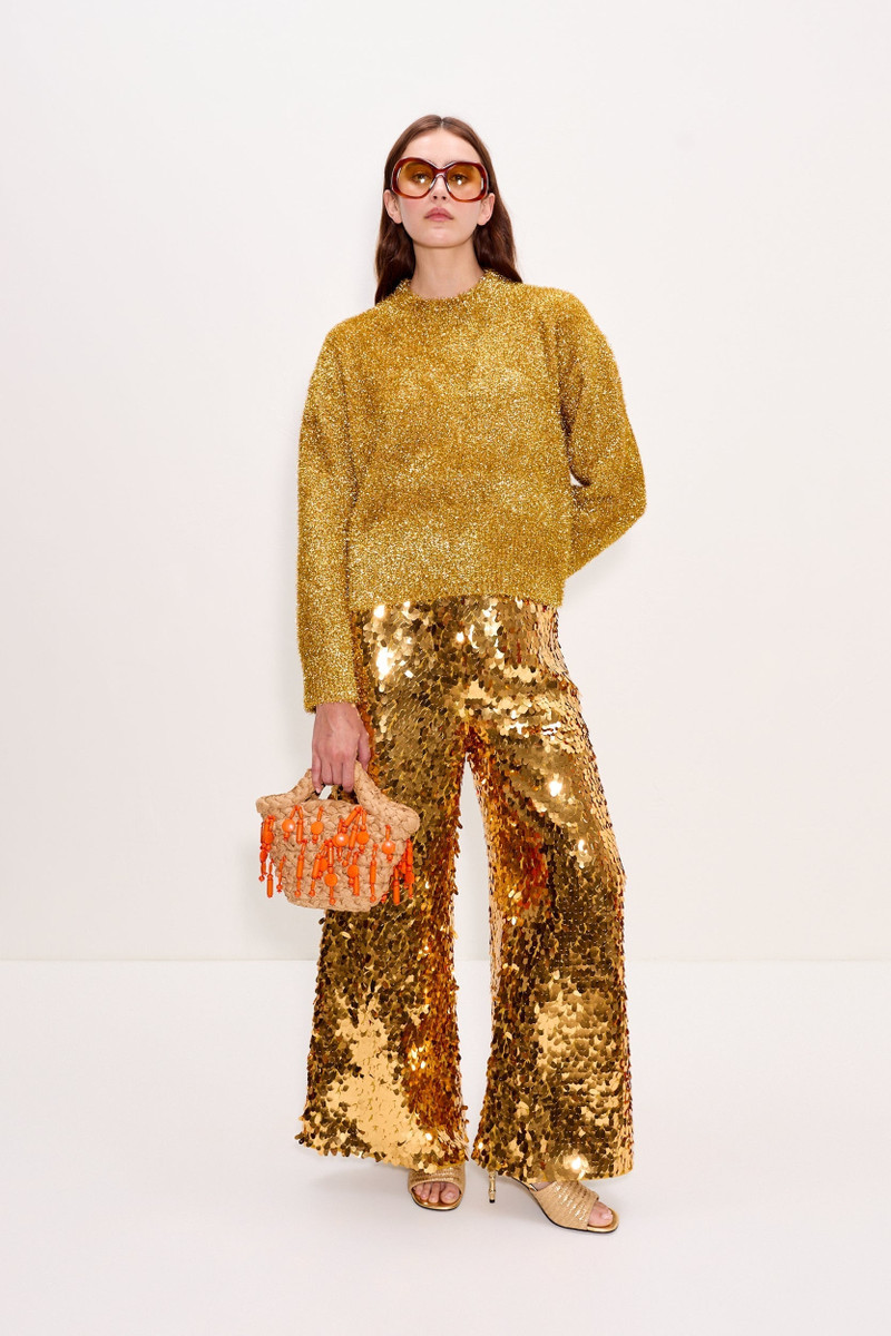 SIMONMILLER Cher Tinsel Sweater In Star Gold outlook