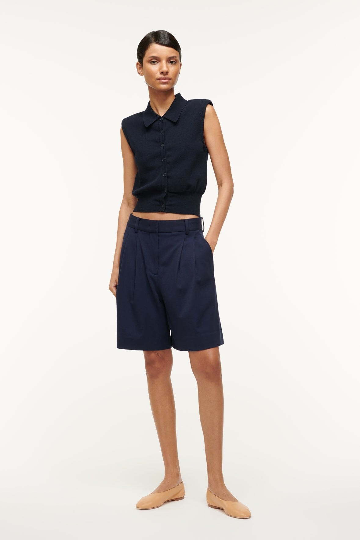 STAUD LONG LUISA SHORT NAVY - 1