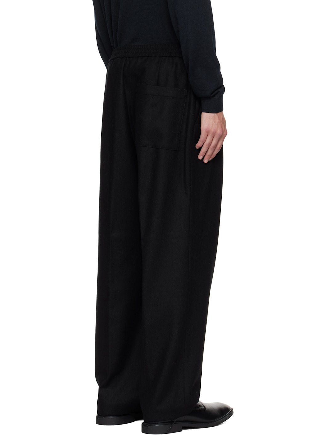 Black Tapered-Fit Trousers - 3