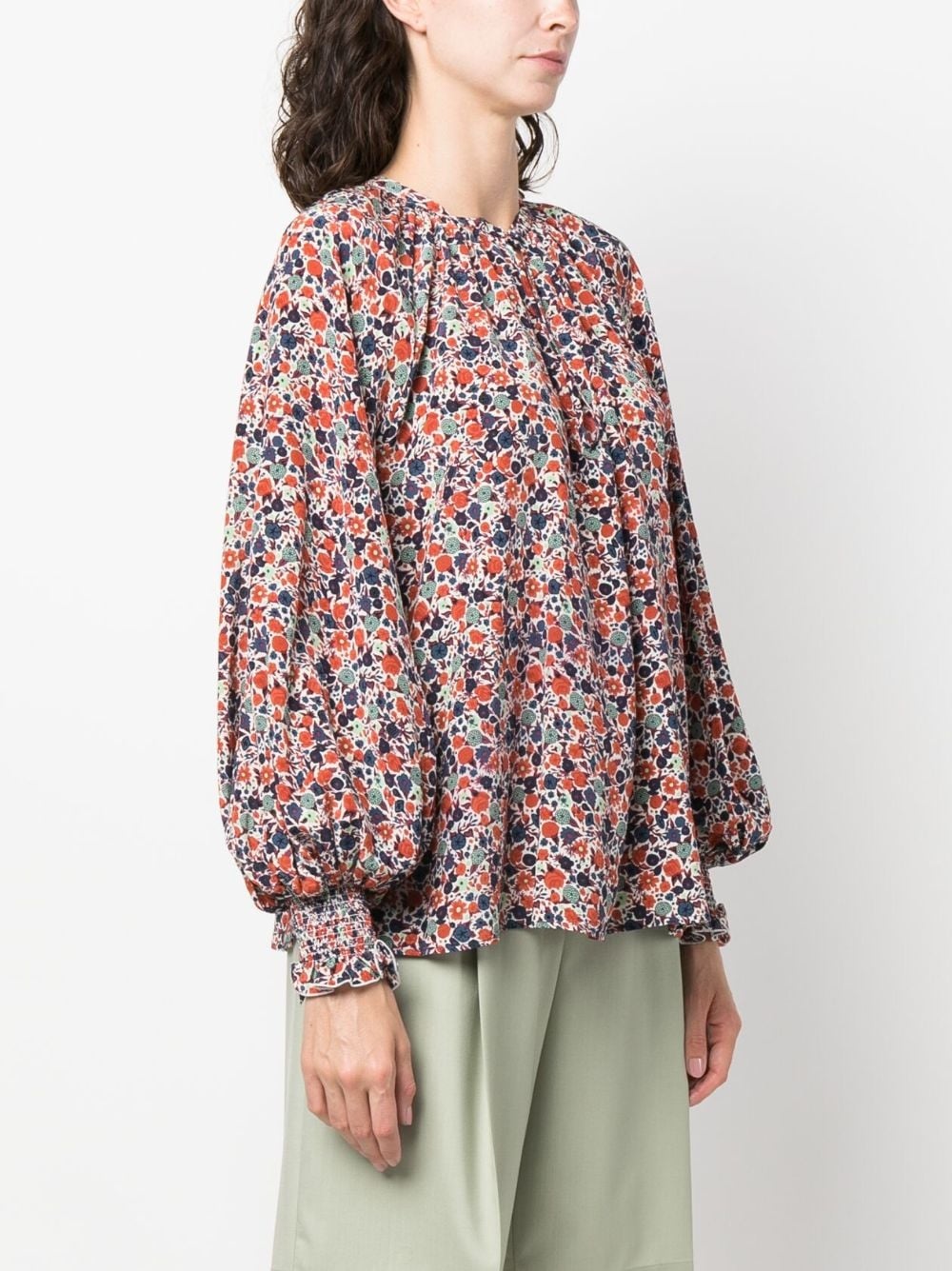 Eve floral-print silk blouse - 3