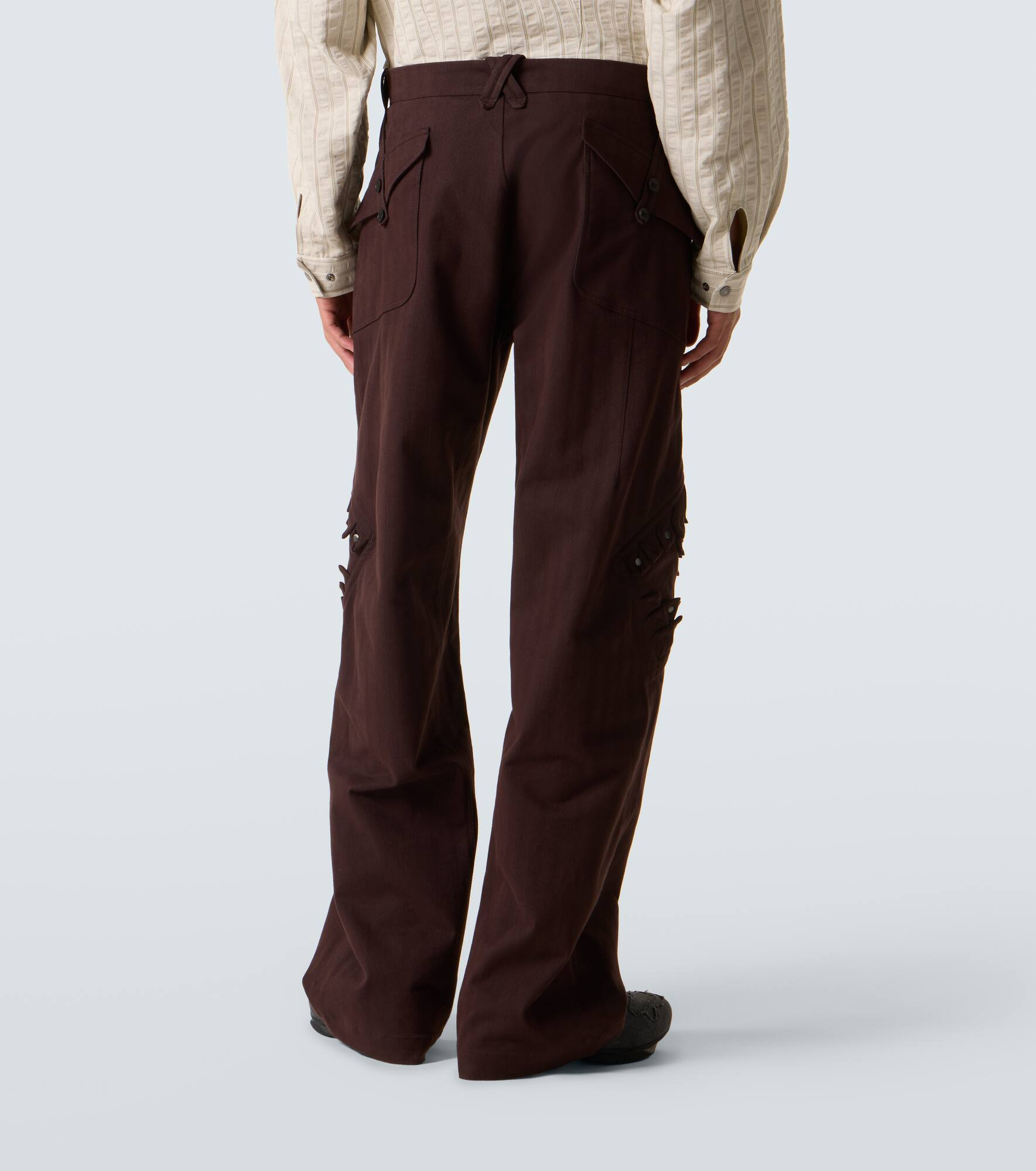 Estike cotton-blend wide-leg pants - 4