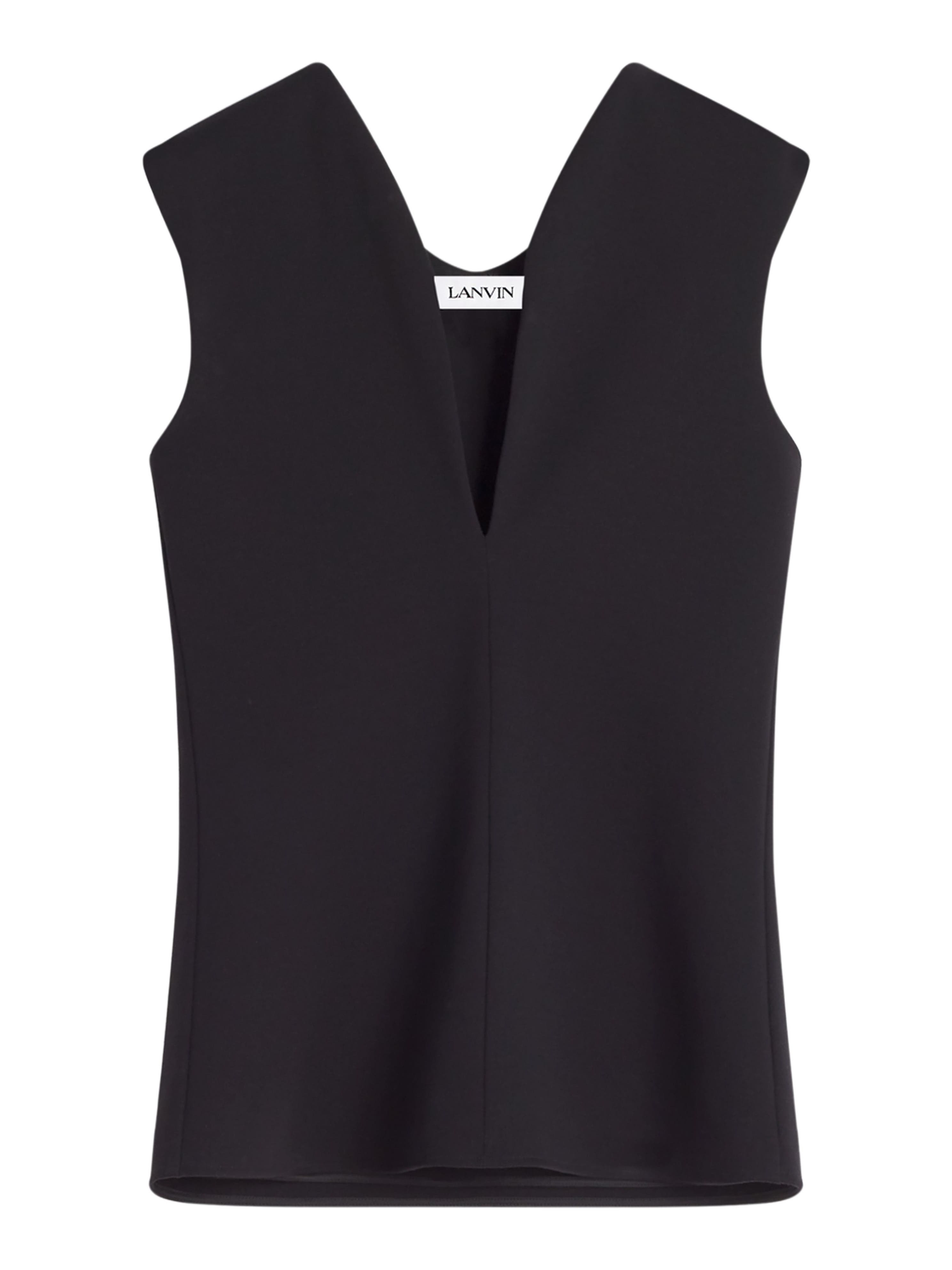 Lanvin Jersey Top With A Plunging Neckline in Black at Nordstrom - 2