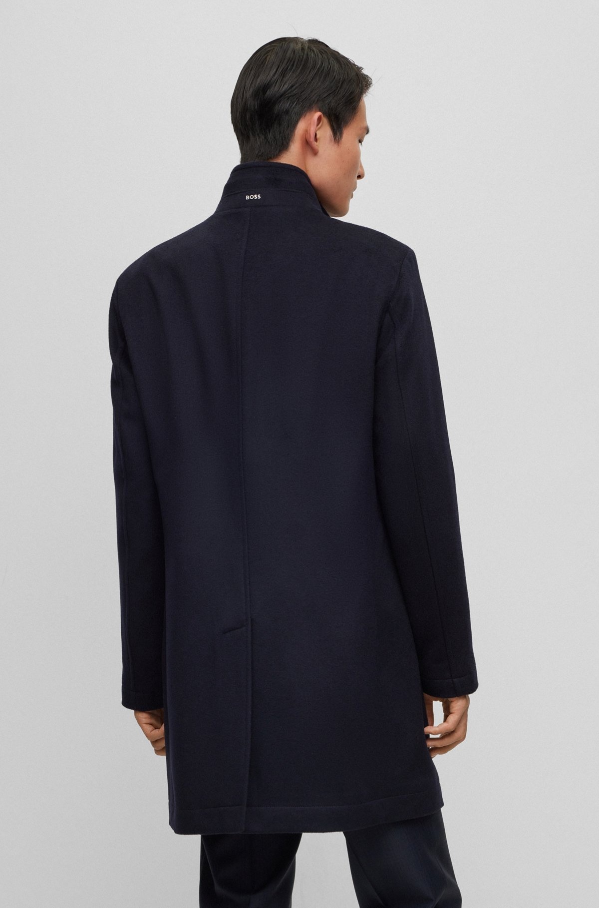 SLIM-FIT FORMAL COAT IN VIRGIN WOOL AND CASHMERE - 5