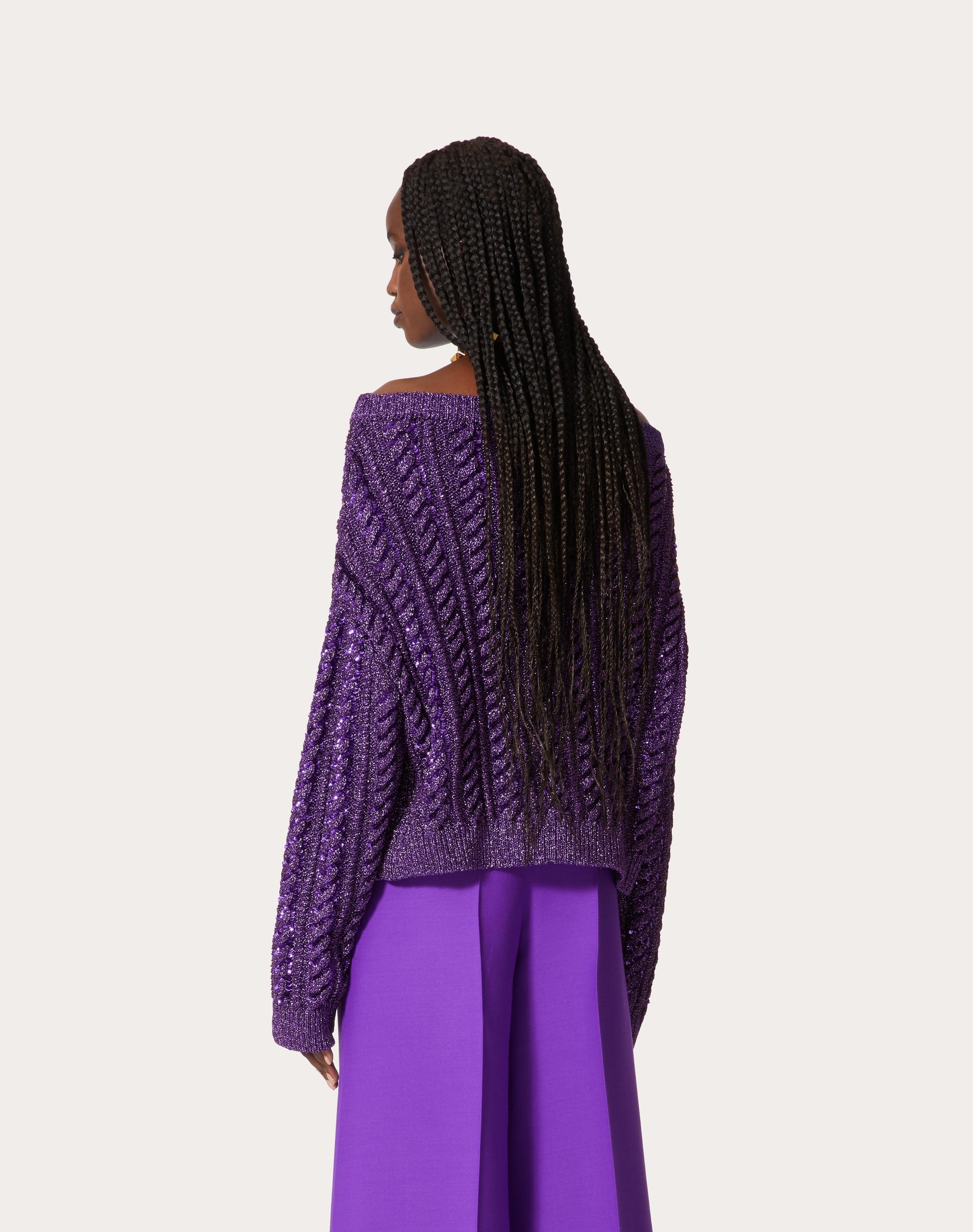EMBROIDERED LUREX SWEATER - 4