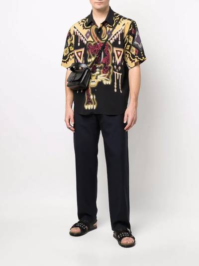 Etro graphic-print silk shirt outlook