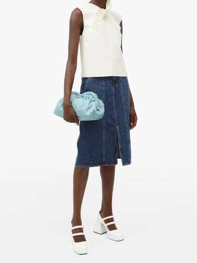 MSGM Ruffled crepe top outlook