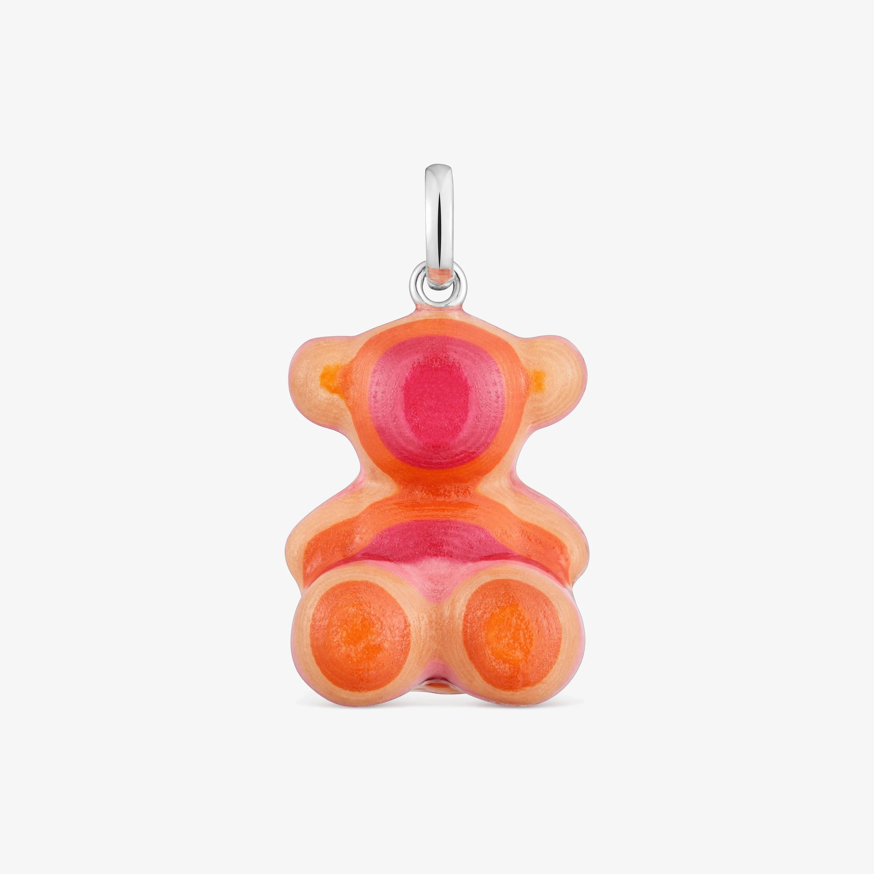 22 mm silver and recycled paper bear Pendant Bold Bear - 1