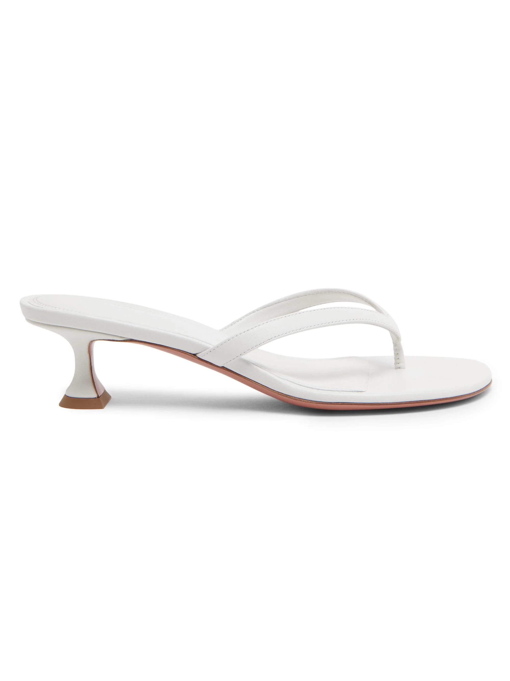 Women's Juliette 45MM Leather Thong Sandals - White Nappa - 1