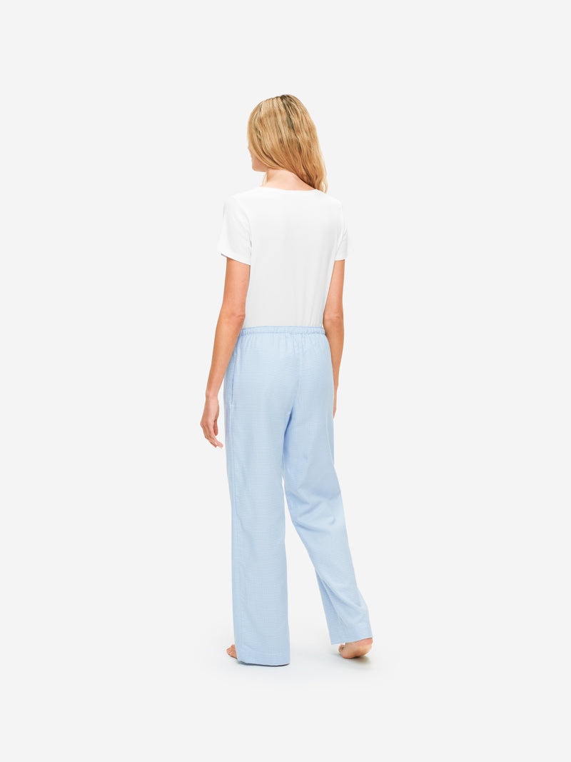 Women's Lounge Trousers Kelburn 23 Brushed Cotton Blue - 4