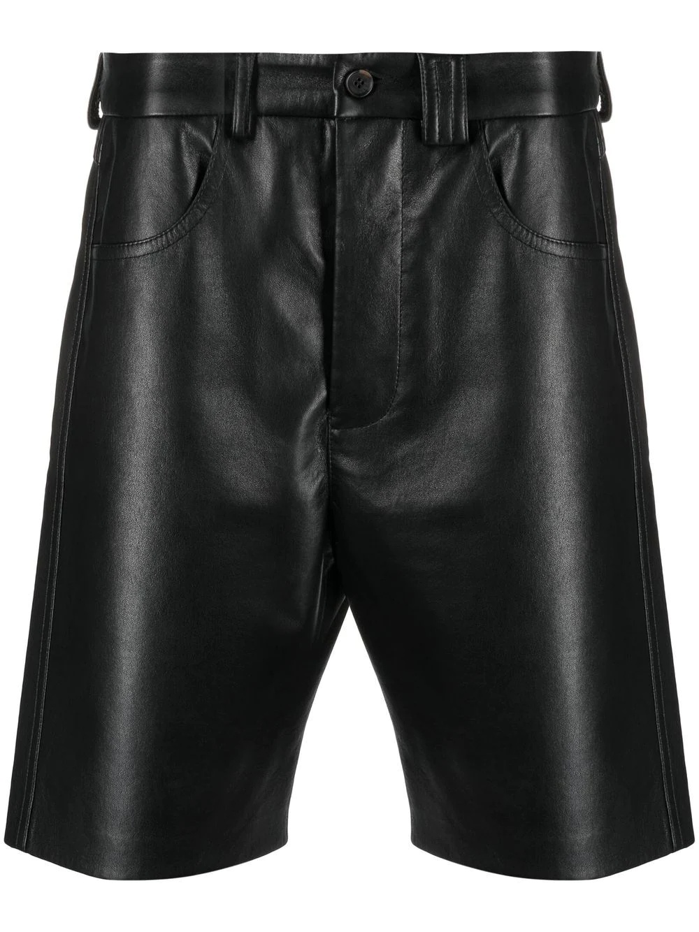 5-pocket leather shorts - 1