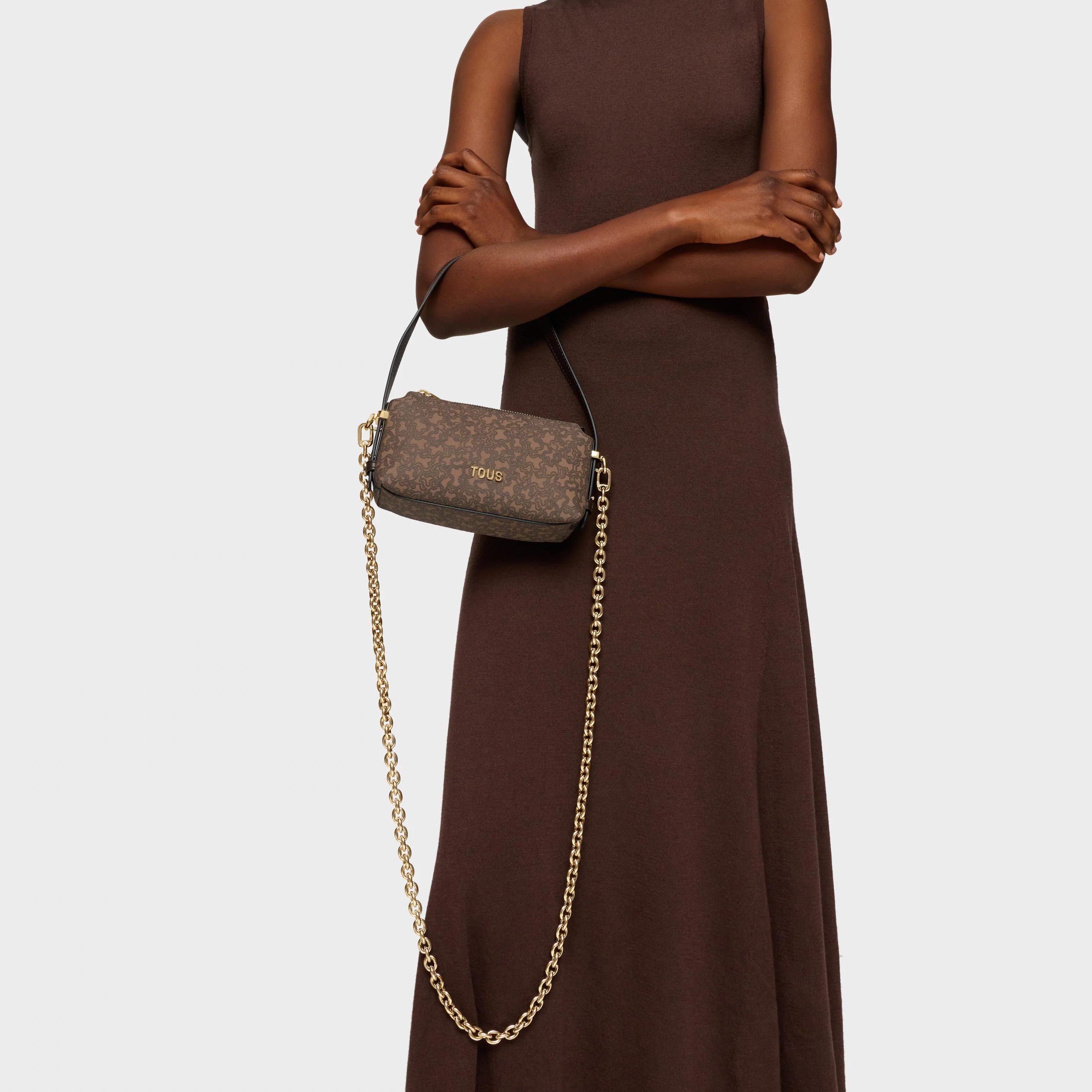 Brown Minibag TOUS Kaos Mini Lines - 1