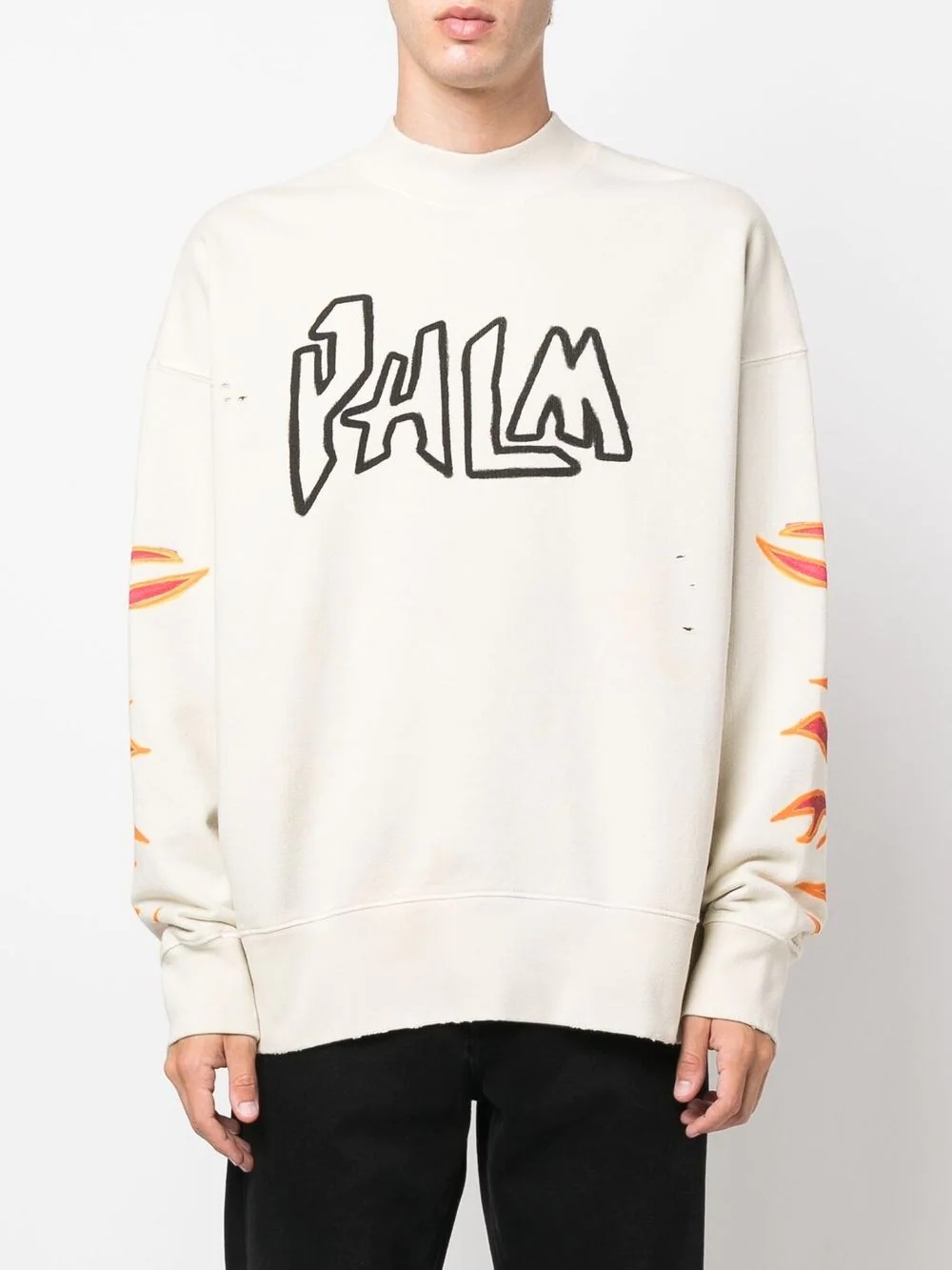 graffiti-print logo sweatshirt - 3