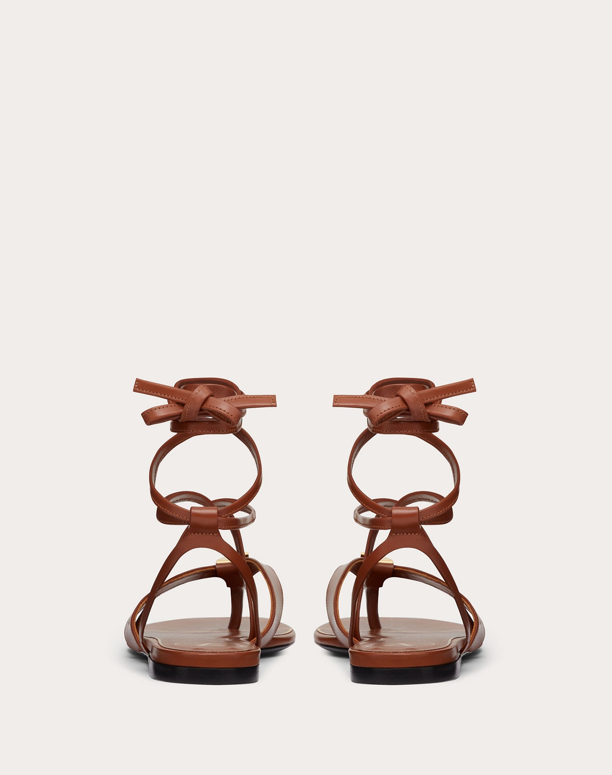 Roman Stud Flat Flip Flop Sandal in calfskin - 3