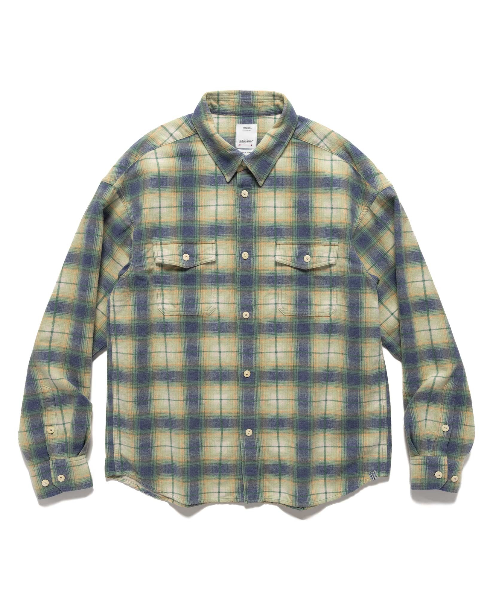 visvim Pioneer Khadi Check L/S Green | havenshop | REVERSIBLE