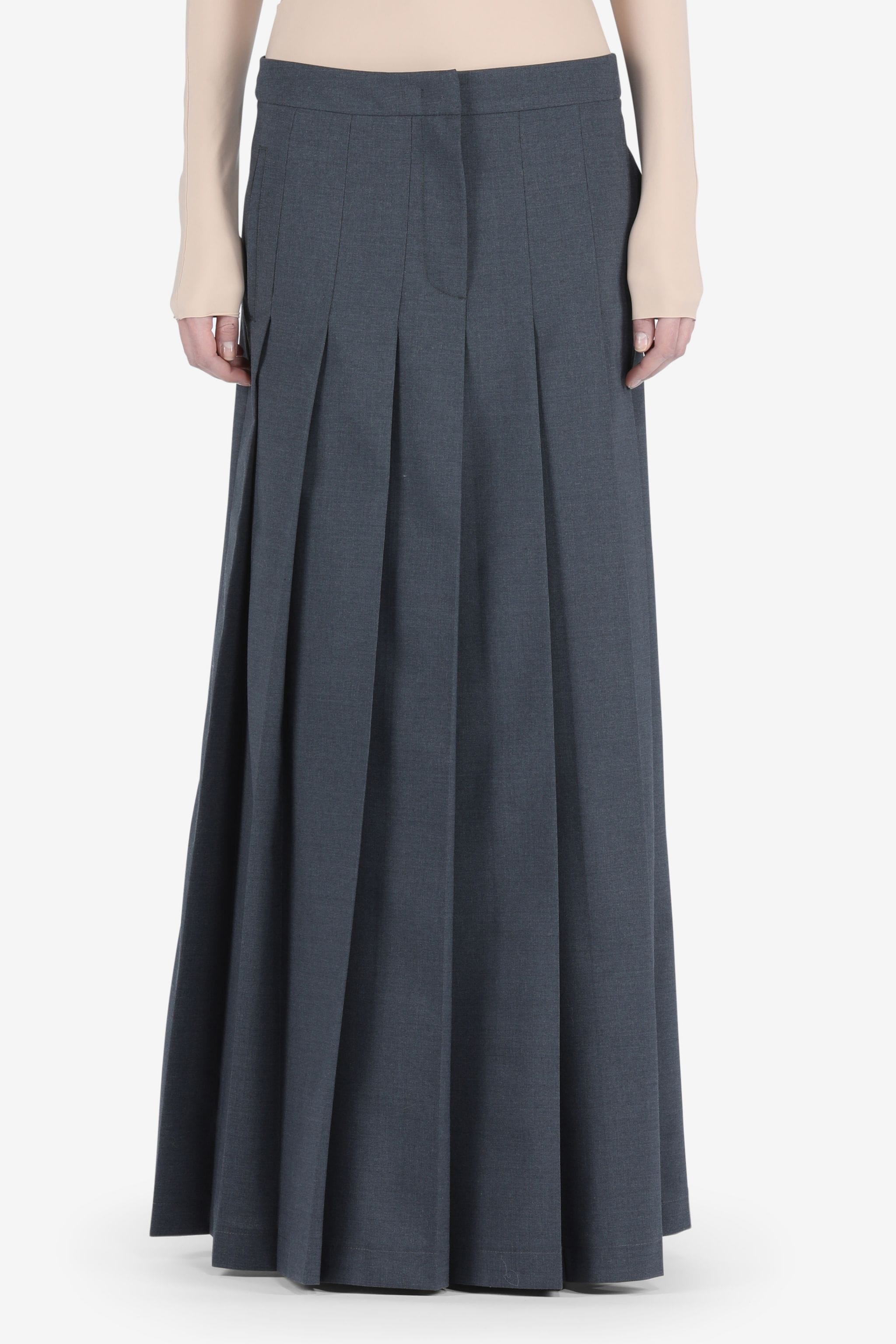 PLEATED MAXI SKIRT - 1
