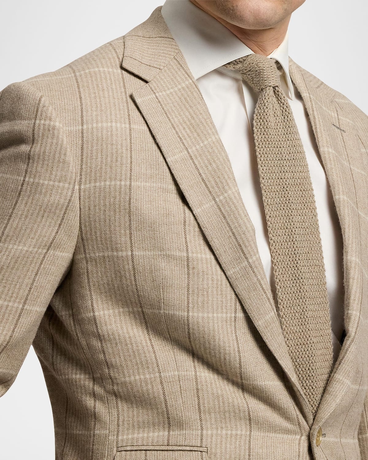 Men's Kent Wool, Silk, and Cashmere Check Sport Coat - 5