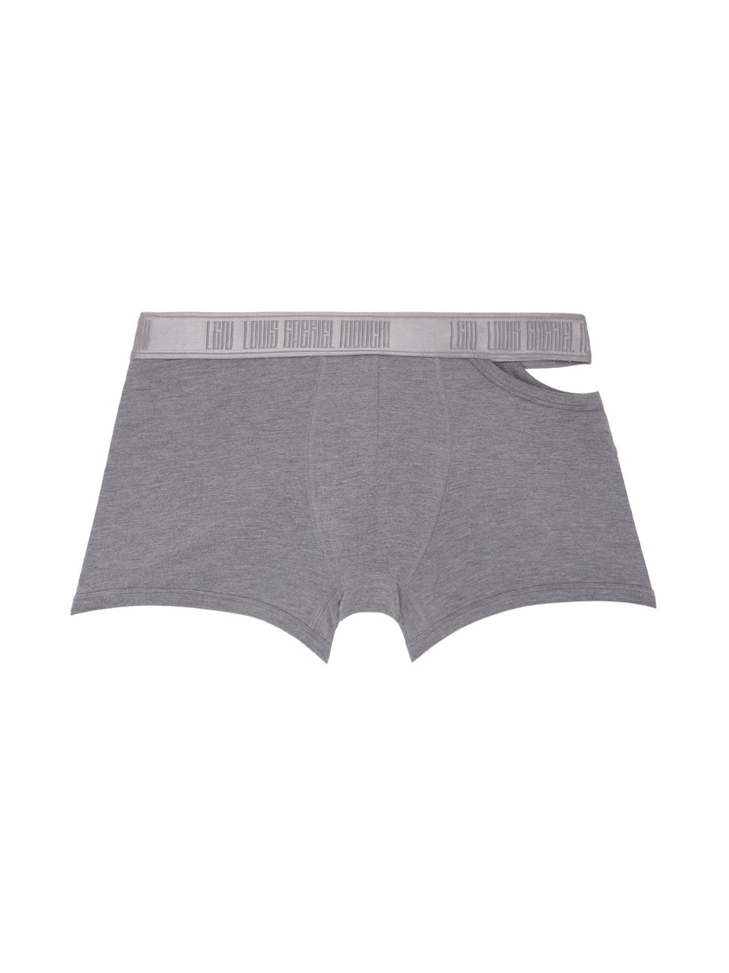 Gray Asymmetrical Opening Boxers - 1