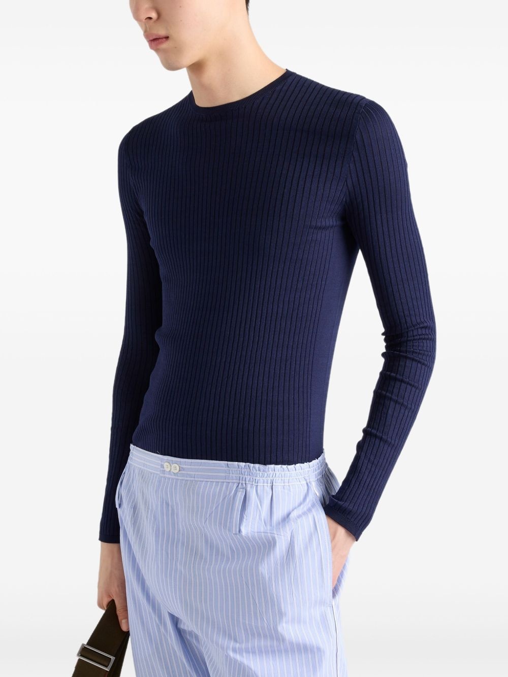 ribbed cotton jumper - 4