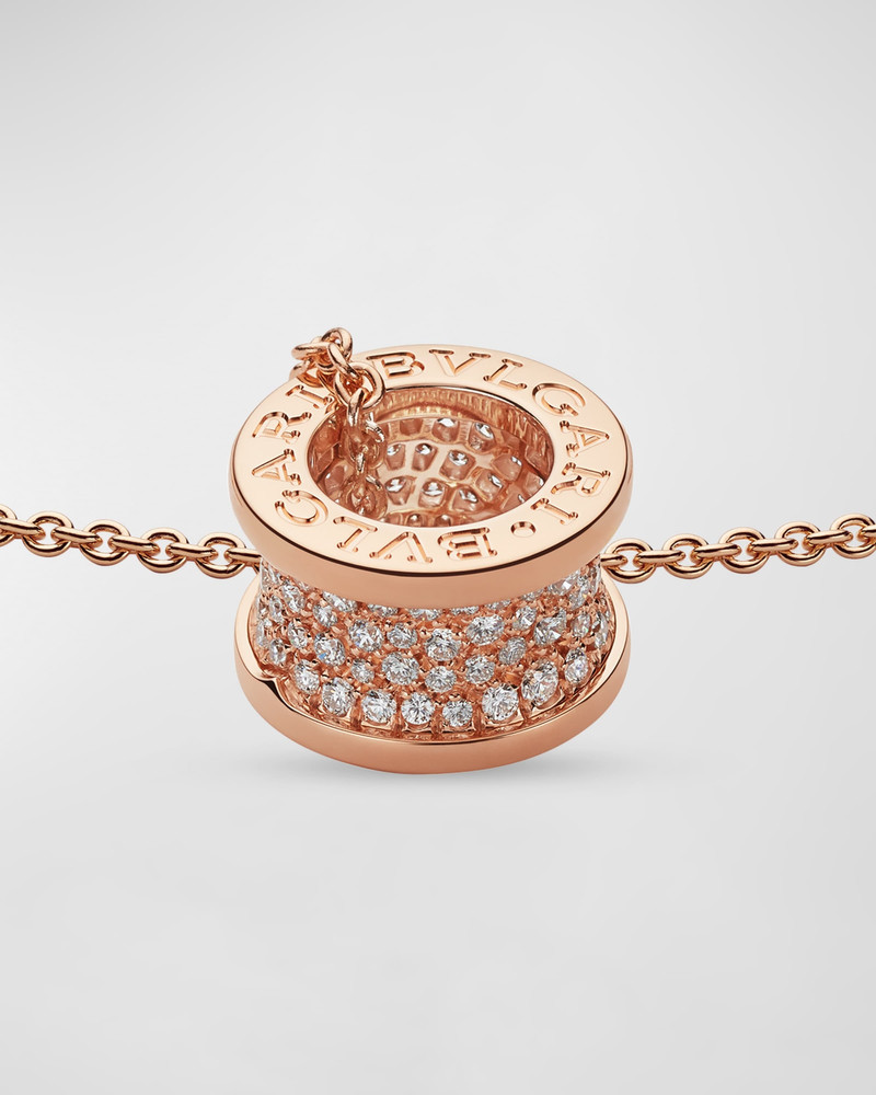B.Zero1 18k Rose Gold Necklace with Diamonds 3