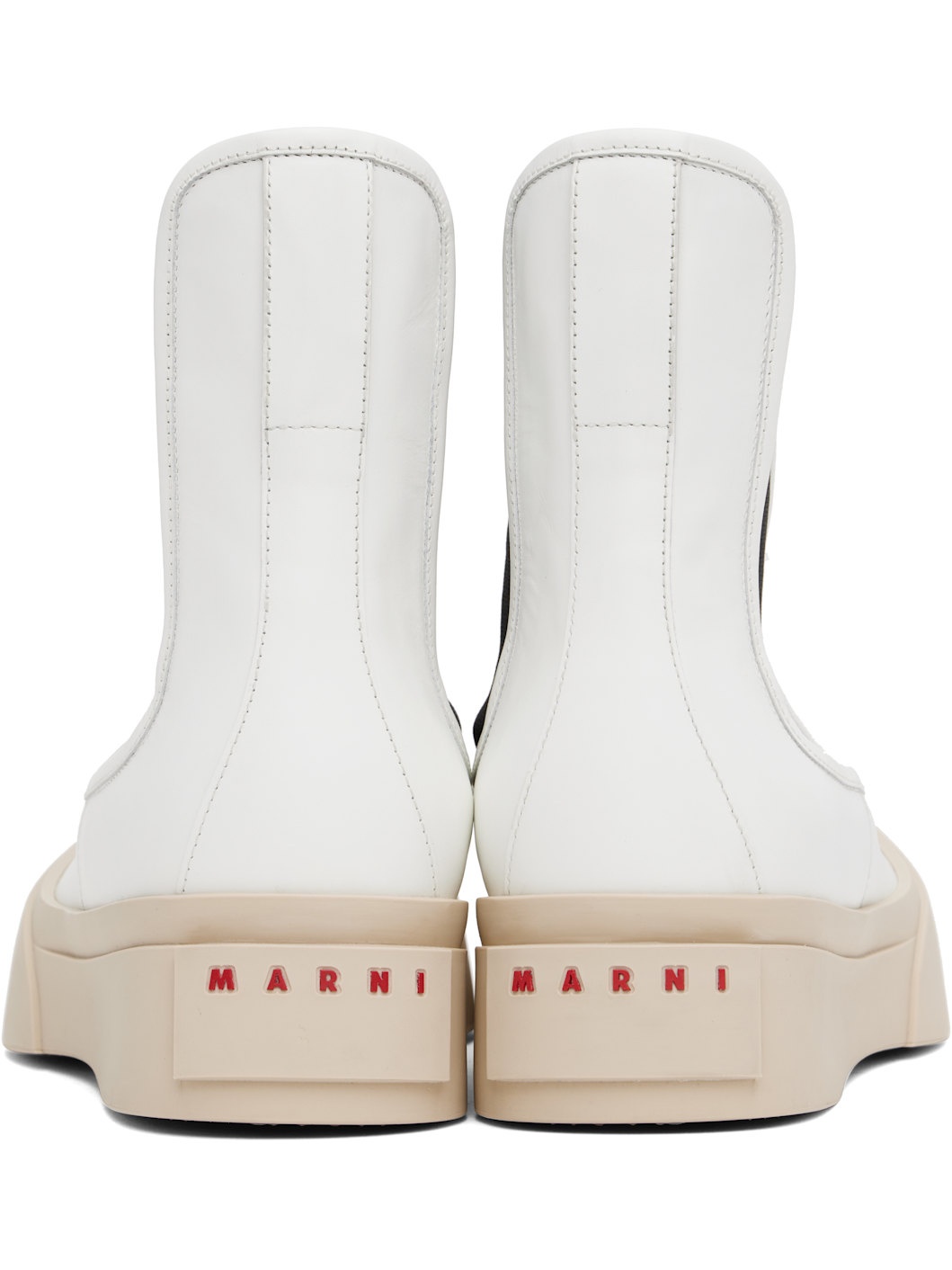 White Leather Pablo Chelsea Boots - 2