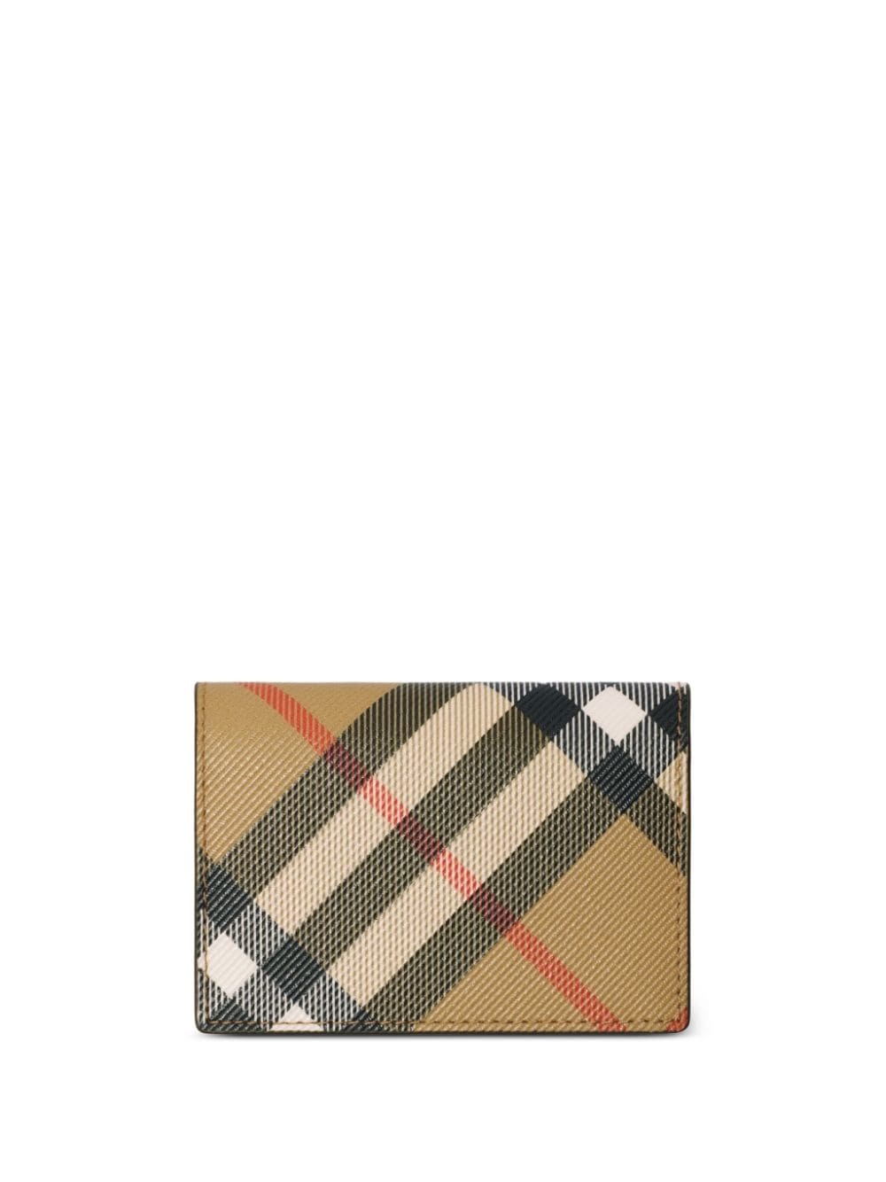 Nova Check bi-fold card holder - 2