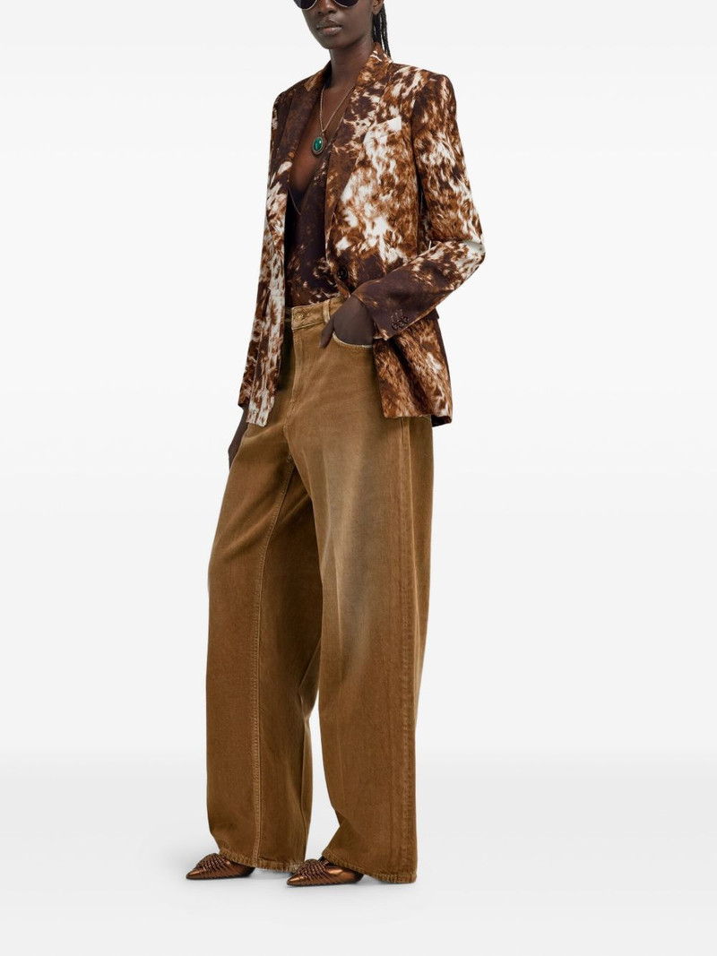Roberto Cavalli cow-print single-breasted blazer outlook
