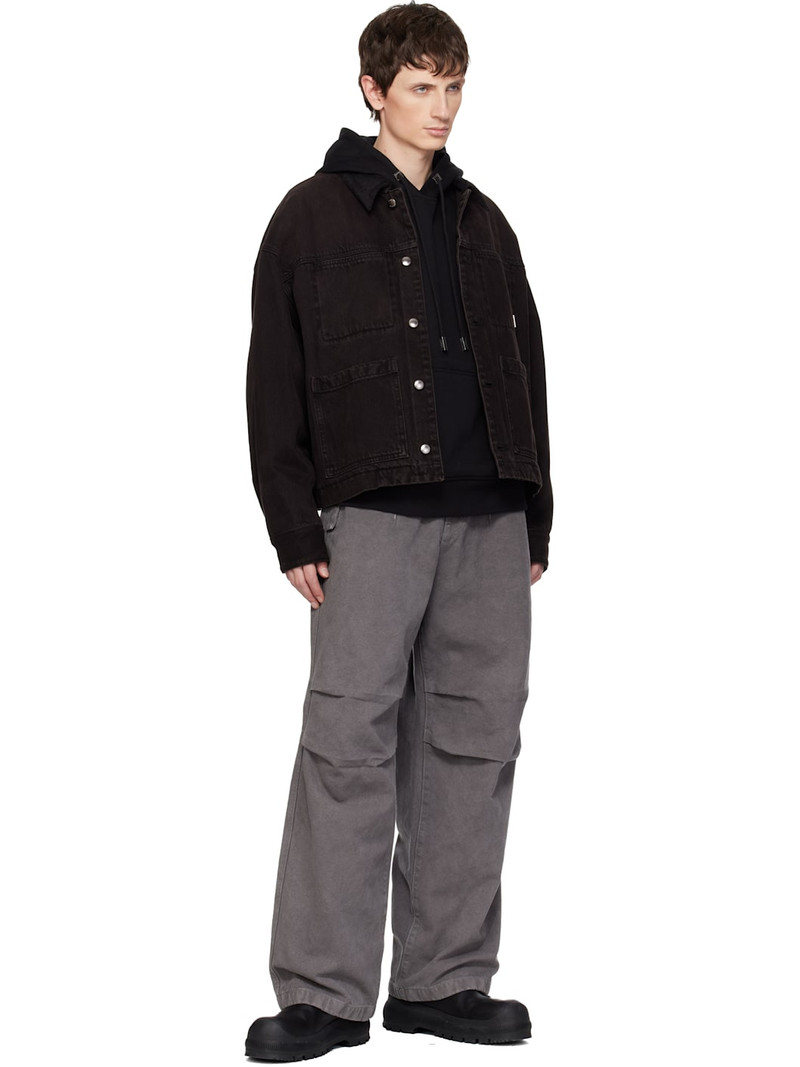 Wooyoungmi Gray 3D Wide Trousers outlook