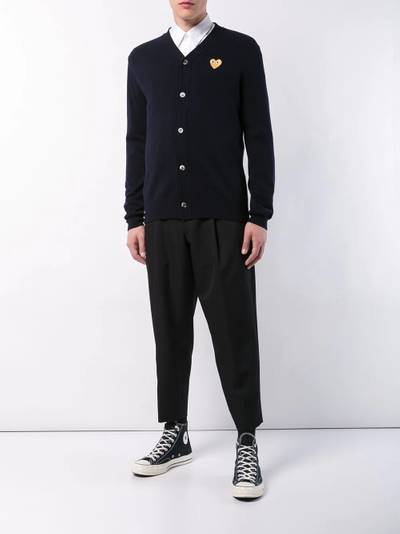 Comme des Garçons PLAY sparkle heart cardigan outlook