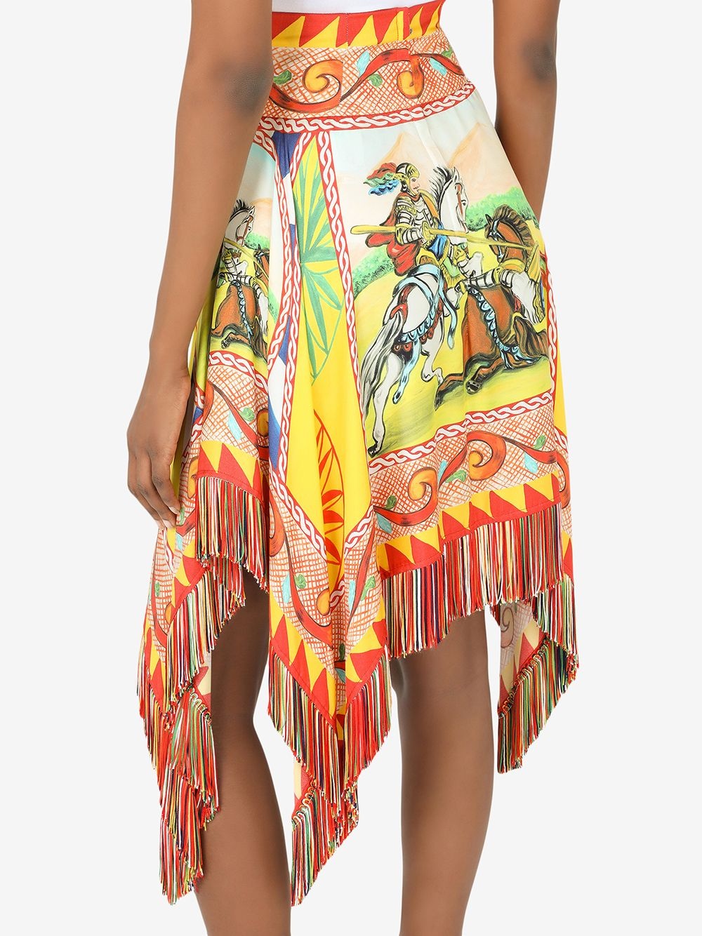 printed asymmetric skirt - 5