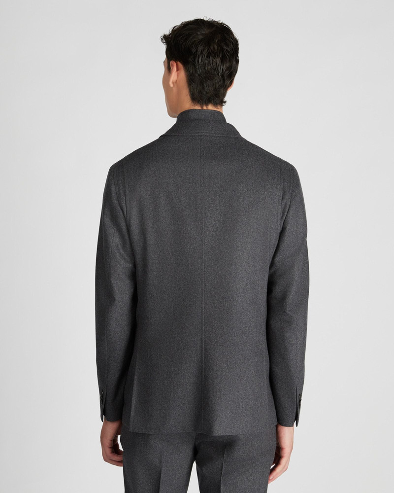 Regular fit wool and cashmere flannel jacket 3
