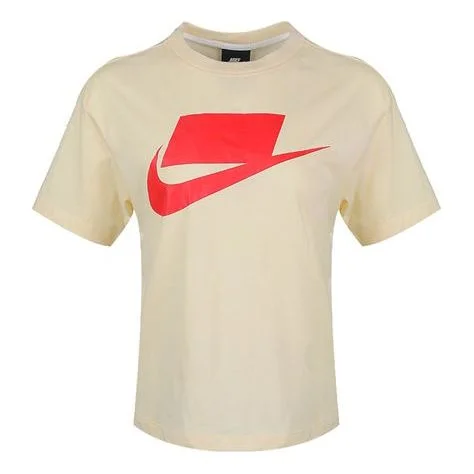 (WMNS) Nike Sportswear Chest Classic Large Logo Short Sleeve Yellow AH4008-115 - 1