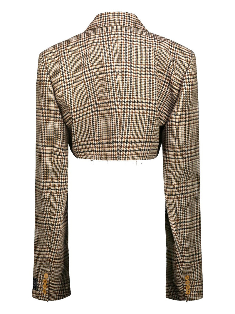 VETEMENTS double-breasted cropped jacket outlook