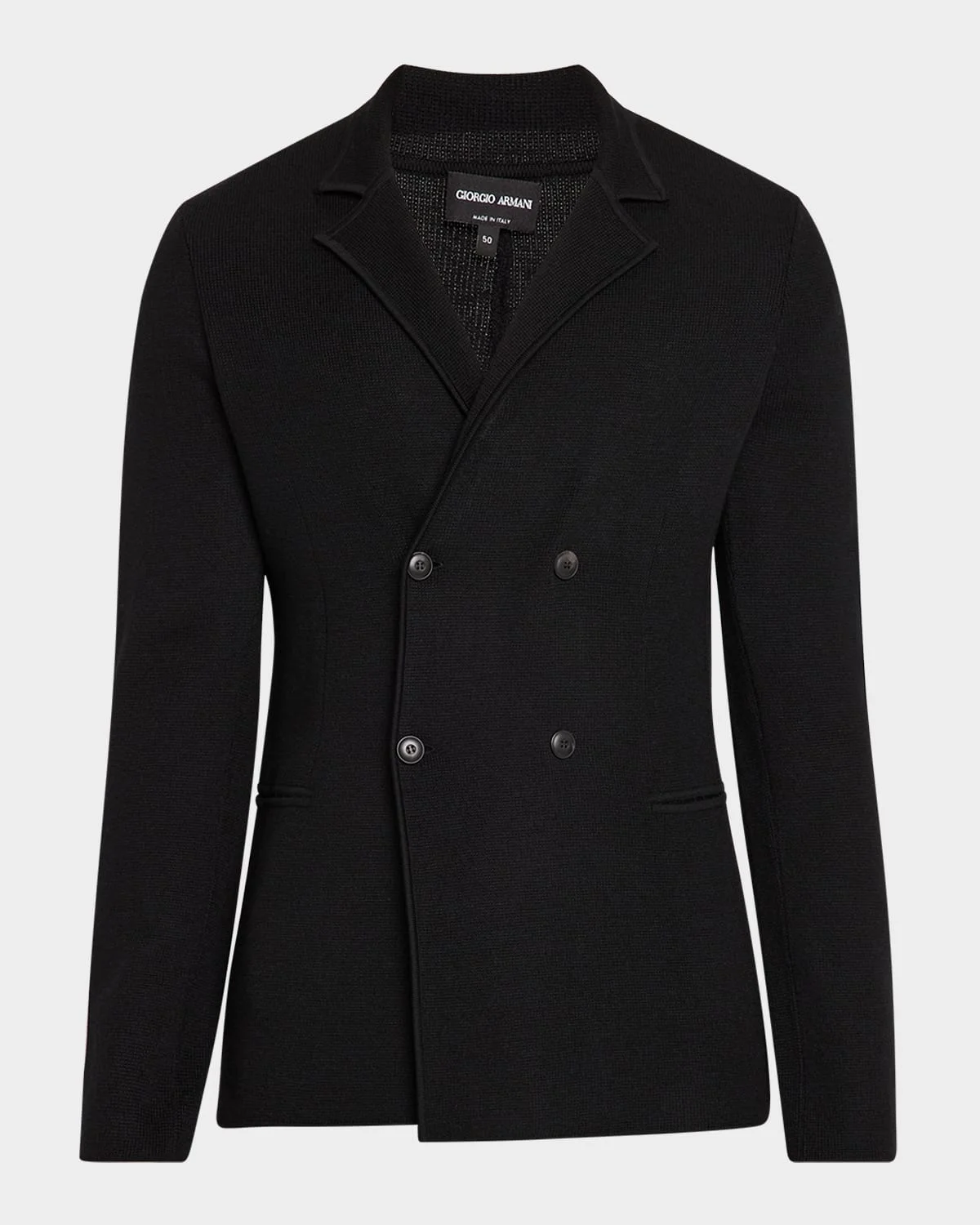 Men's Wool-Cashmere Rib Stitch Blazer - 1