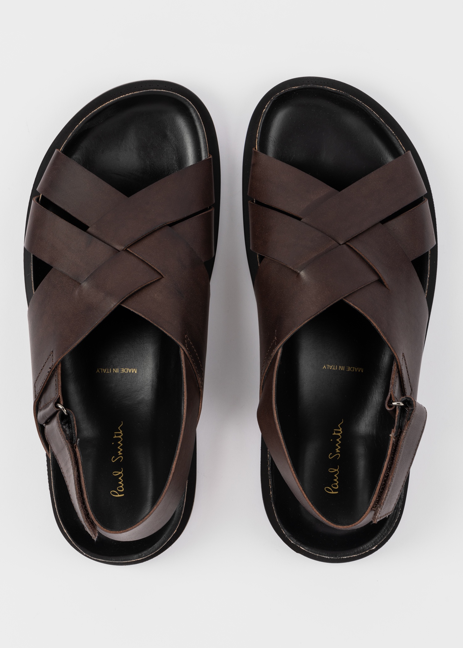 Dark Brown Leather 'Paros' Sandals - 3