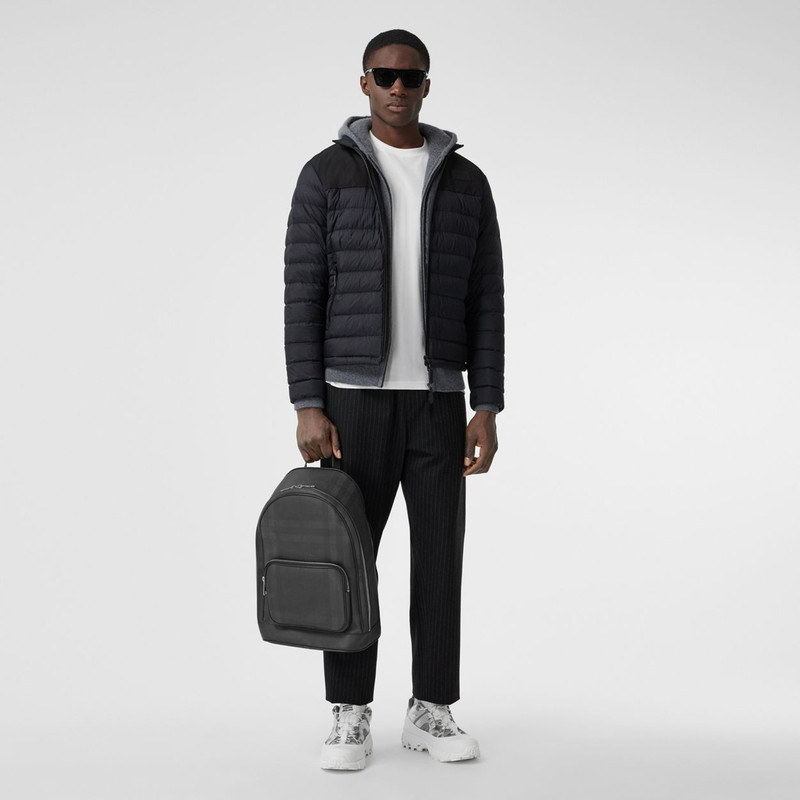 London Check and Leather Backpack 8