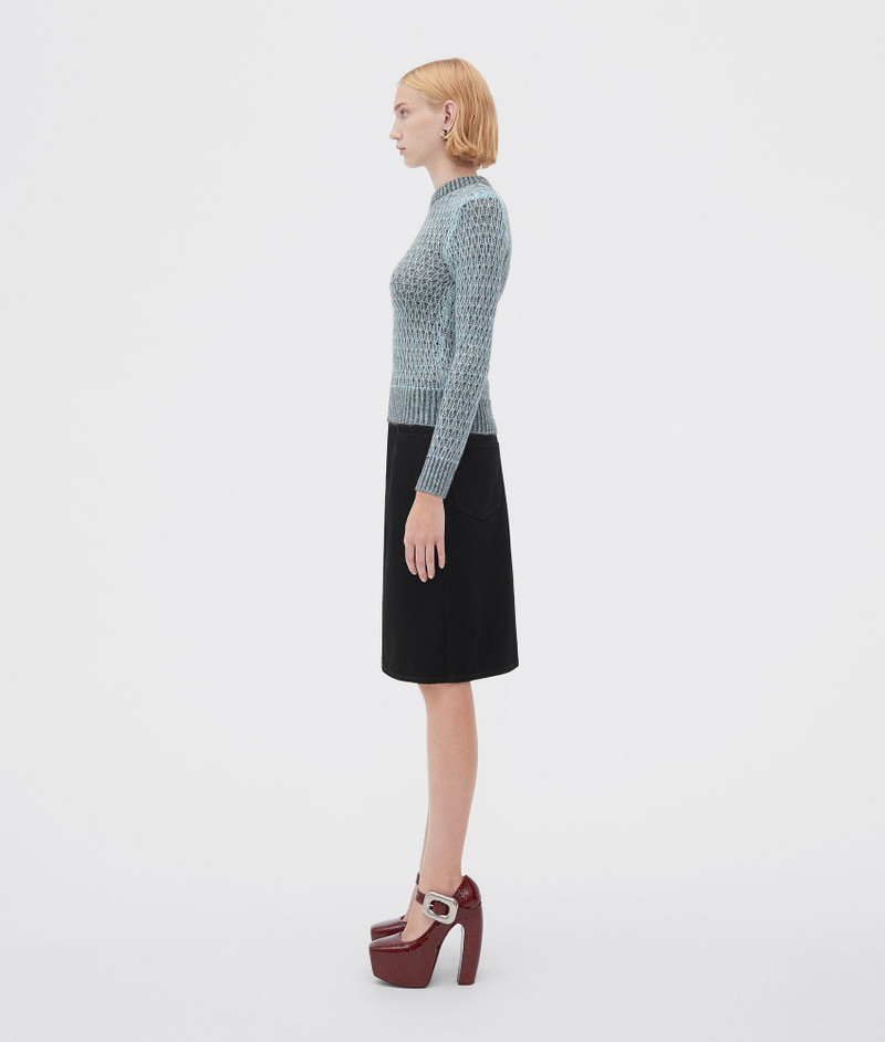 Bottega Veneta wool mohair lace effect jumper outlook