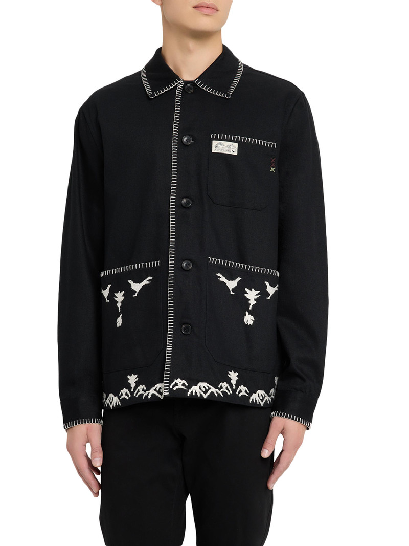 Men's Embroidered Workwear Jacket - Anthracite 3