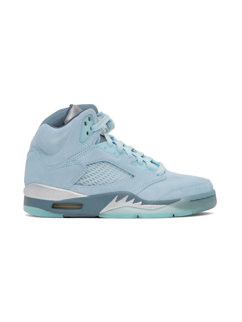 Blue Air Jordan 5 Low Top Sneakers - 1