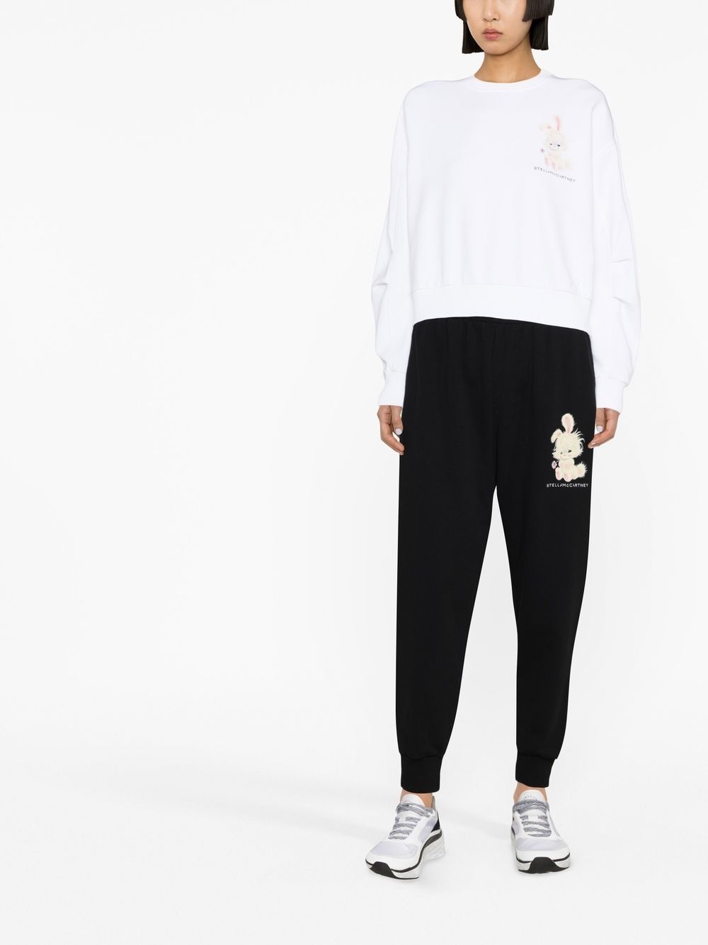 graphic-print tapered track pants - 2