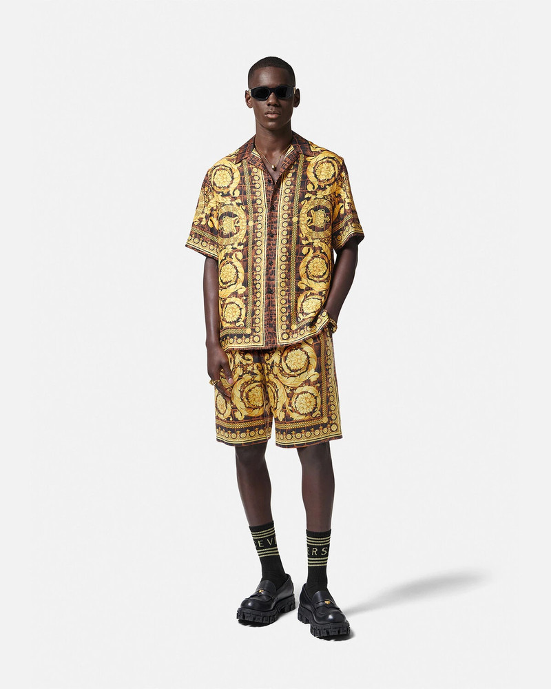 VERSACE Baroccodile Silk Shorts outlook
