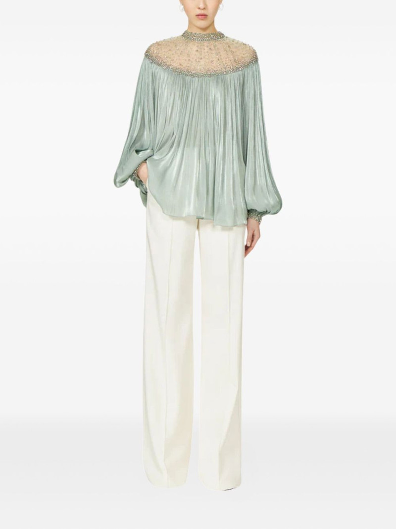 COSTARELLOS Timea crystal-embellished blouse outlook