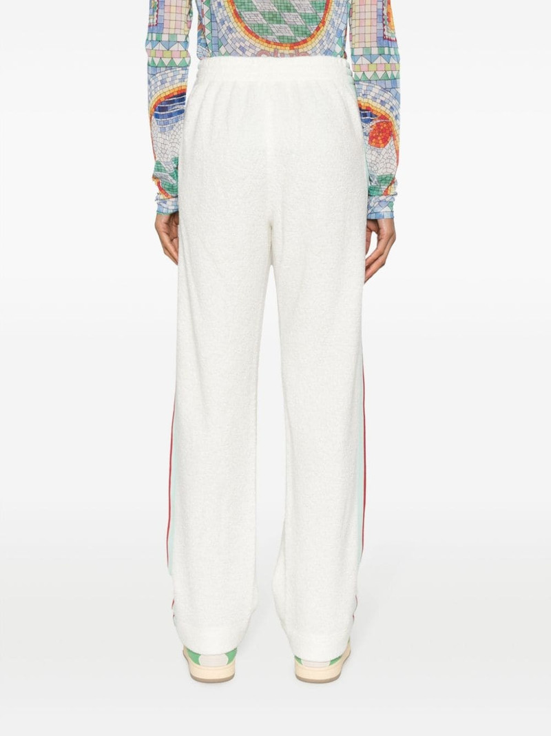 logo-patch side-stripe fleece track pants 4