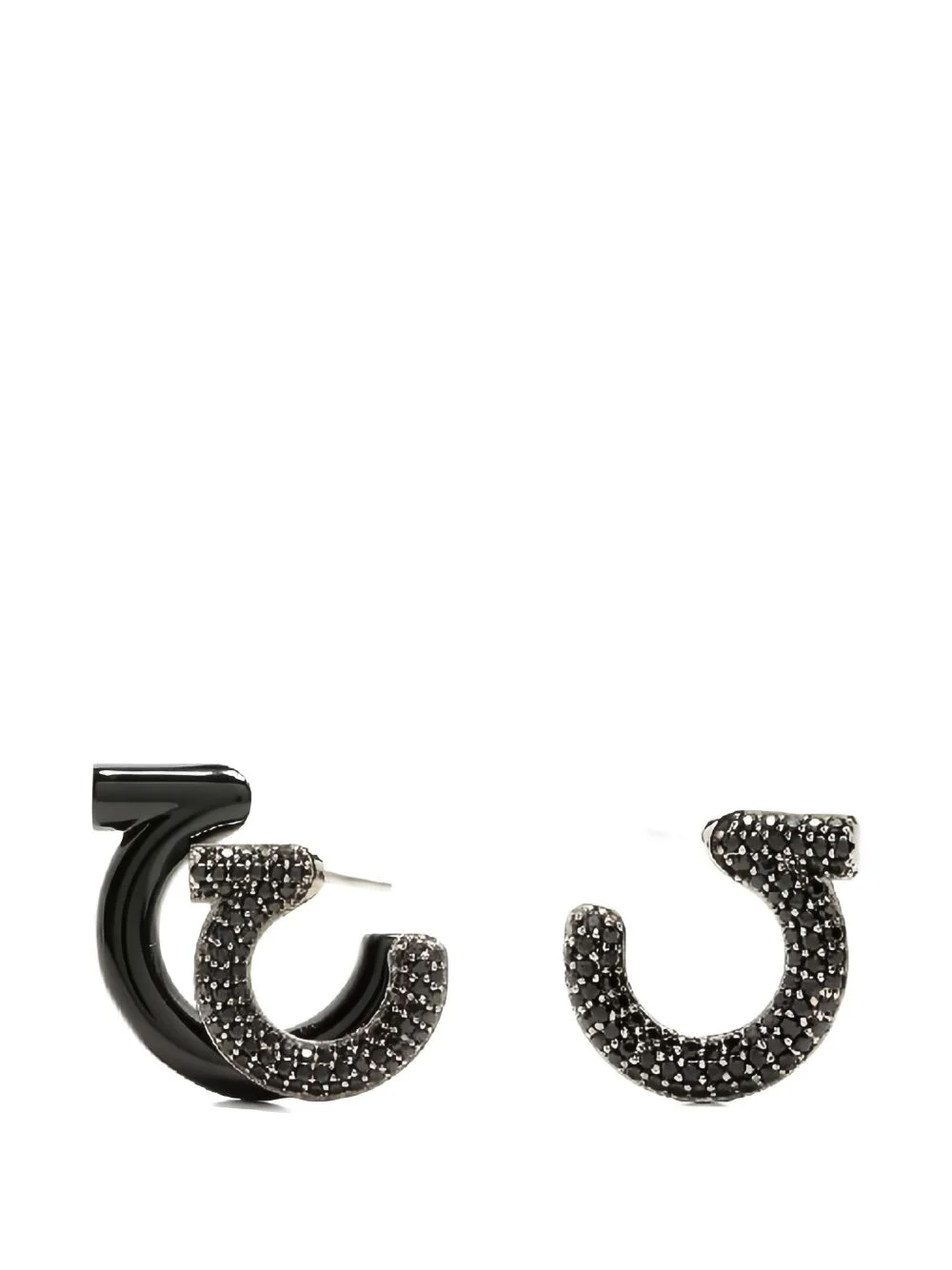 black embellishment earrings - 1
