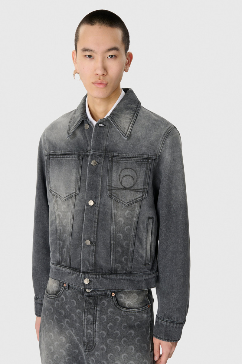 Moon Laser Grey Wash Denim Jacket 3