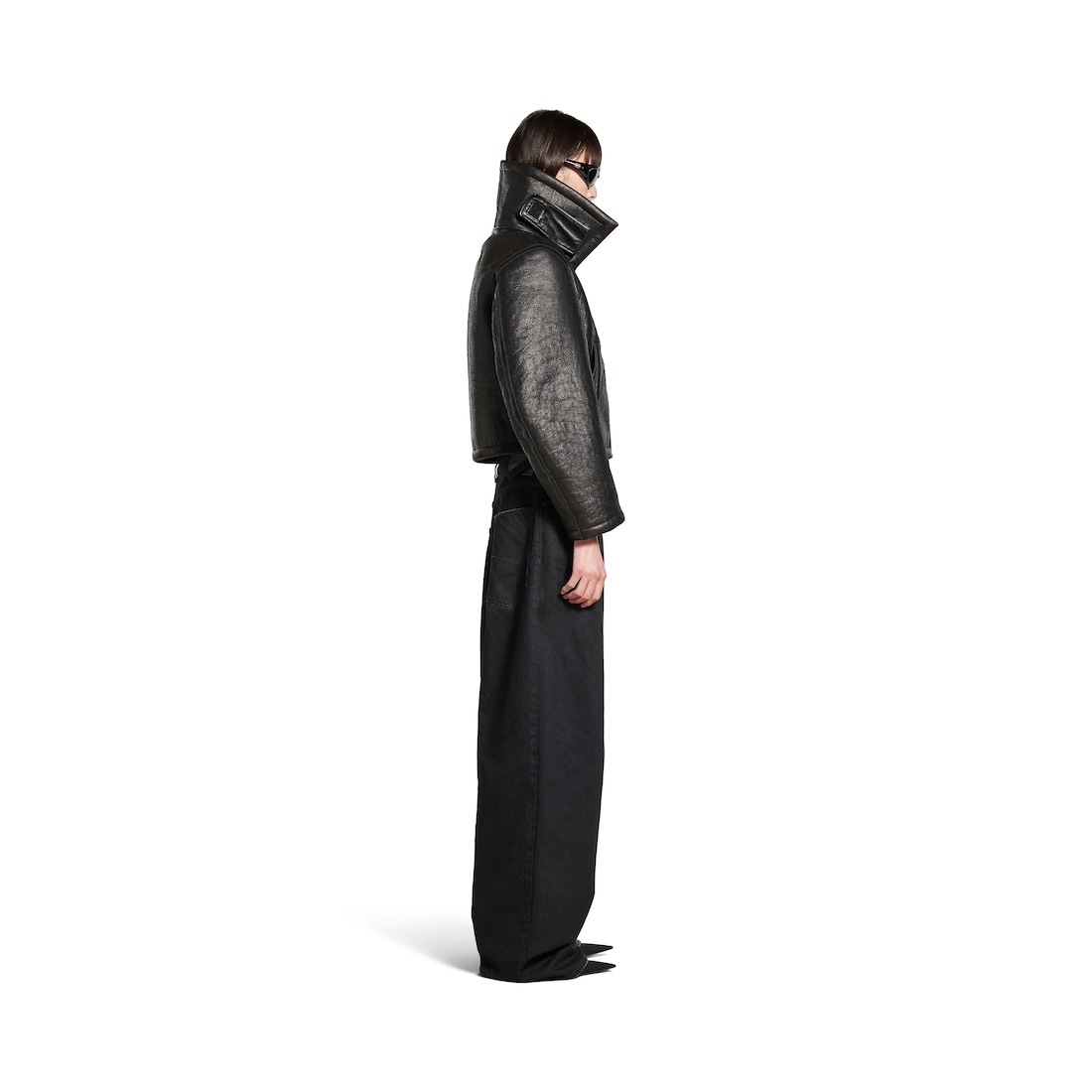 Women's Aviator Jacket in Black - 3