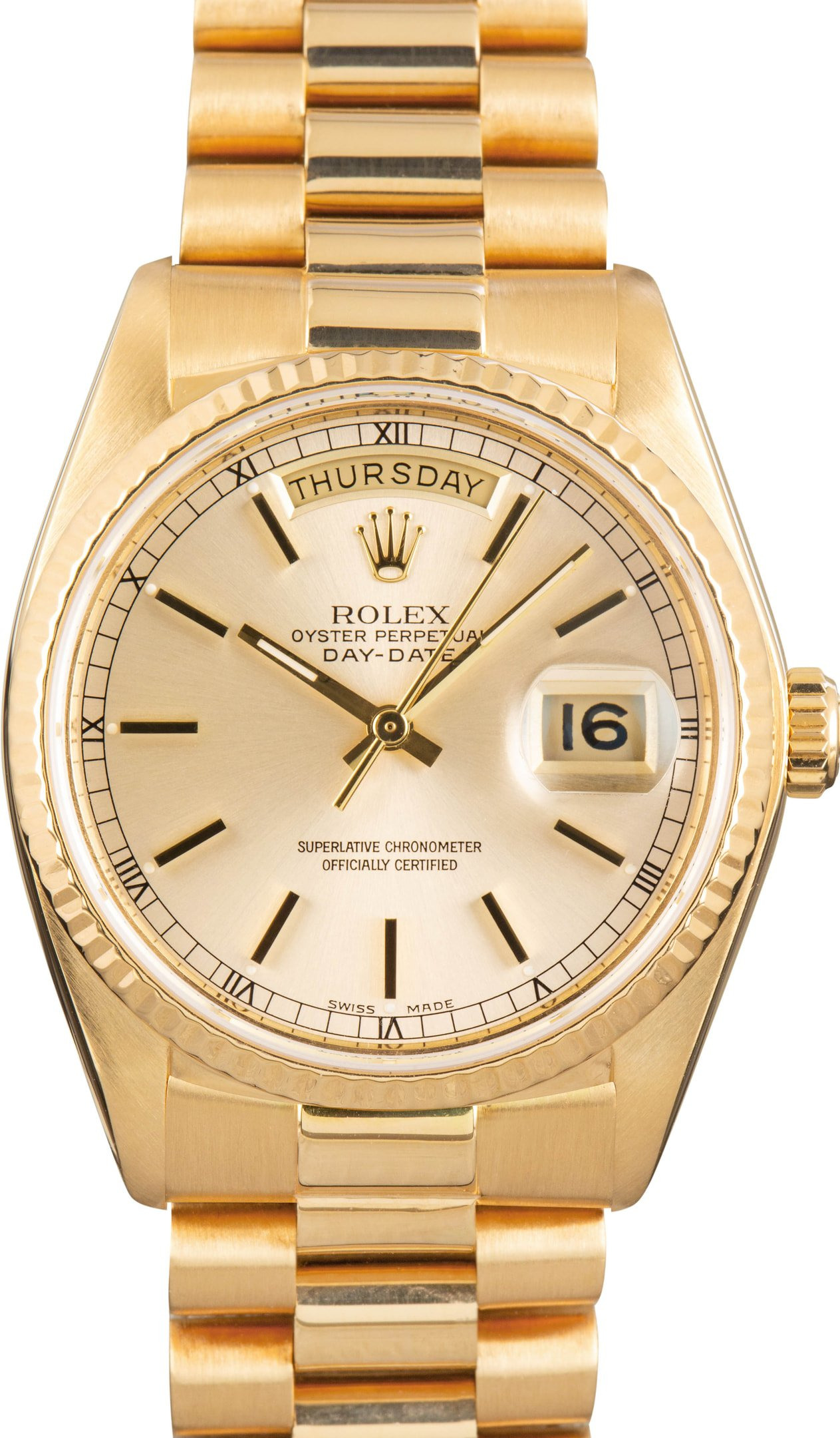 Pre-owned Rolex Day-Date Ref 18038 Champagne Dial - 1