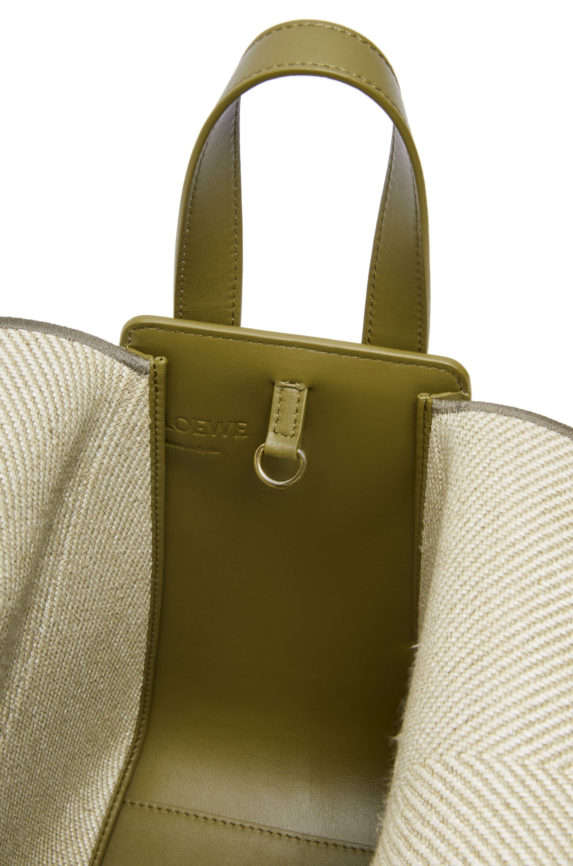 Compact Hammock bag in mellow calfskin and canvas - 6
