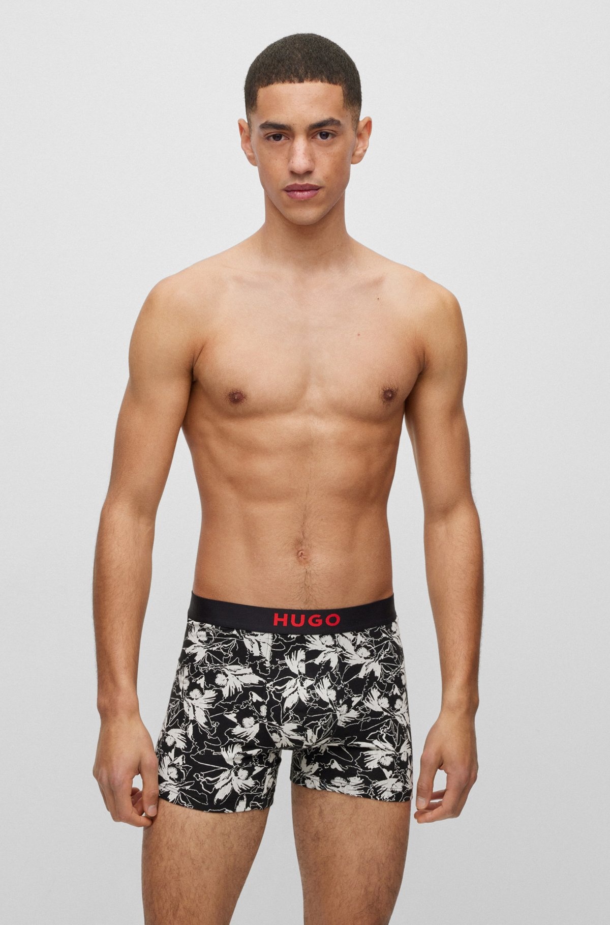 TWO-PACK OF STRETCH-COTTON BOXER BRIEFS WITH LOGO WAISTBANDS - 2