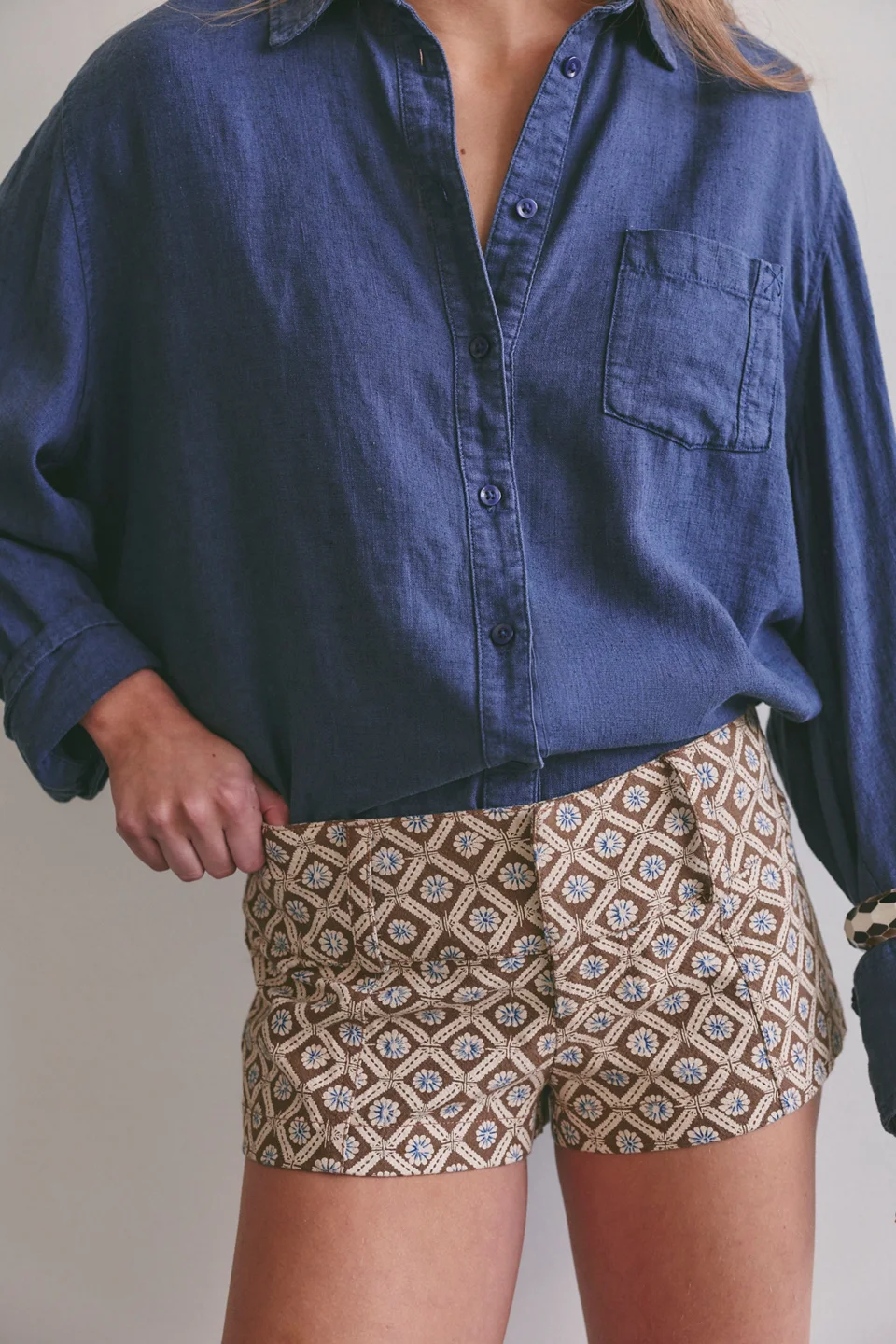 Ana Printed Micro Shorts - 1