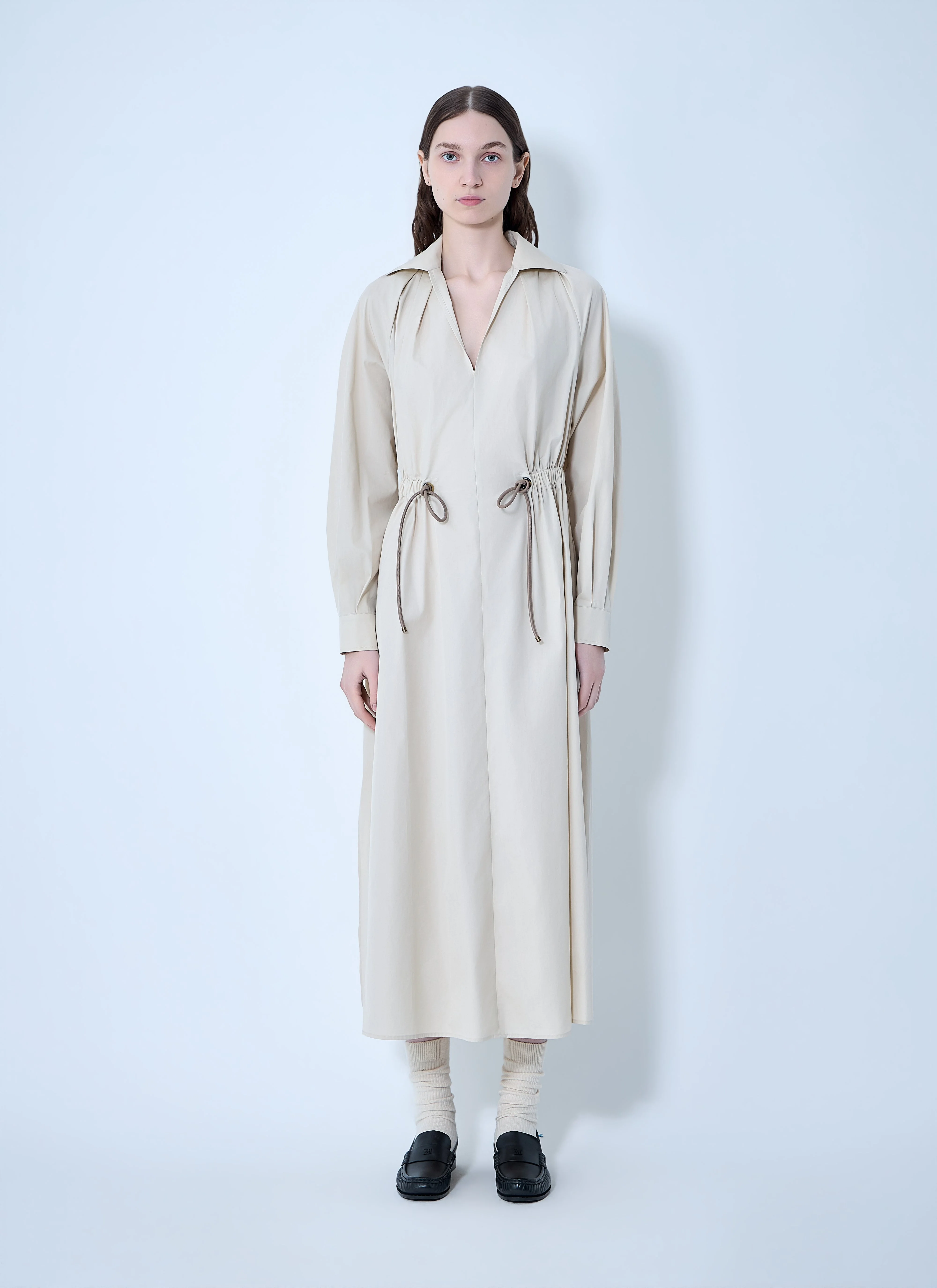 Max Mara Women Pedaggi Cotton Popeline Midi Dress - 1